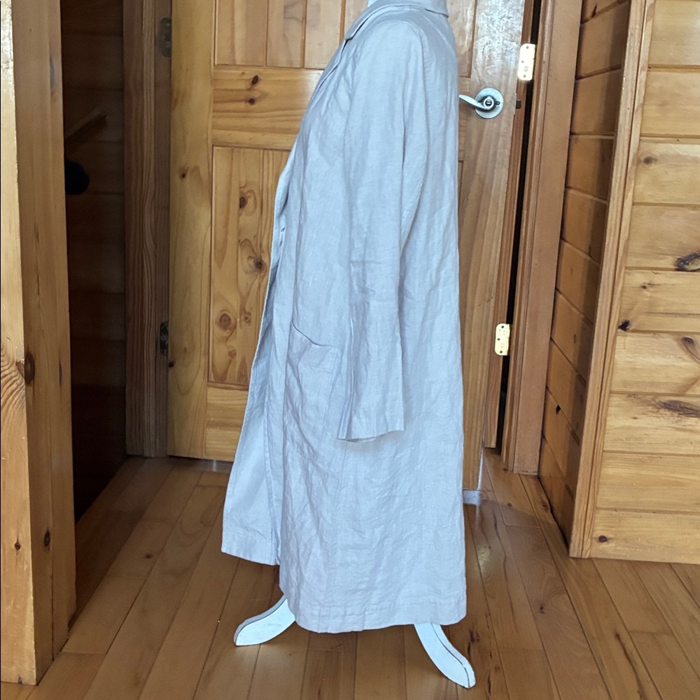 Linen long line jacket - Picture 5 of 10
